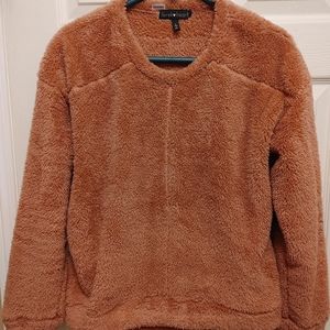 Ladies Derek Heart Sized Large Fake Fur Long Sleeved Pull Over Sweater